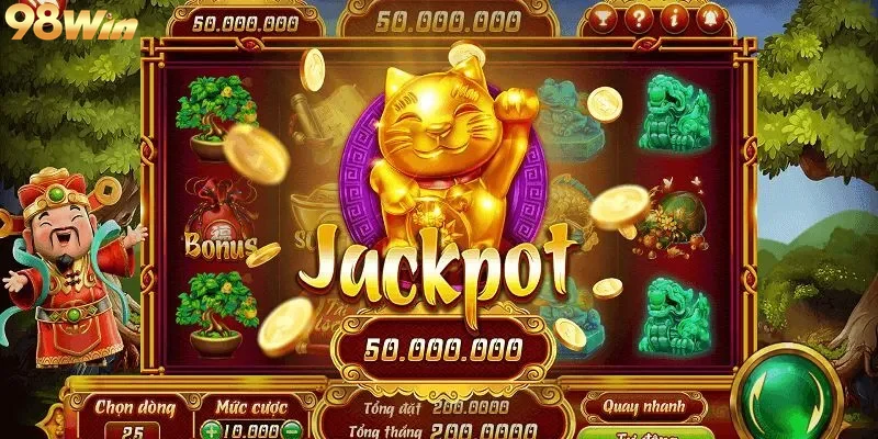 Hình ảnh giao diện Nổ Hũ Tài Xỉu với hiệu ứng jackpot nổi bật